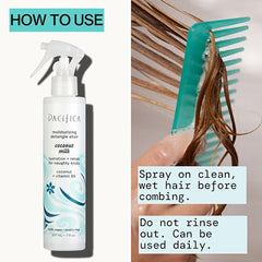 Pacifica Coconut Milk Hair Detangler Spray ingredients coconut milk and pro vitamin B5
