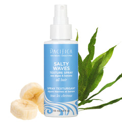 Pacifica Salty Waves spray bottle delivering beachy waves with light hold.
