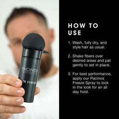 Pacinos packaging shot highlighting sleek box for easy at-home grooming