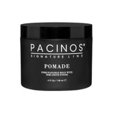 Pacinos Pomade flexible hold bottle—easy restyling with long-lasting control.