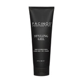 Pacinos Styling Gel packaging shows premium quality and all-day hold.