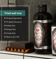 Lather builds into a comforting mountain-man shower experience