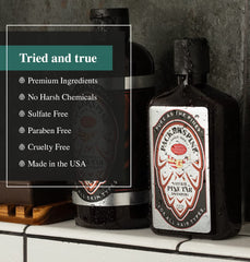 Packer's Pine Tar Conditioner bottle features soothing oils for manageable, hydrated hair