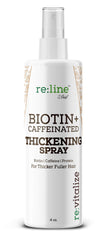 Paisle Botanics Biotin Thickening Spray highlights caffeine and biotin for follicle-friendly vitality.