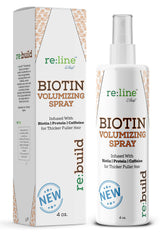 Paisle Botanics Biotin Volumizing Spray bottle for lightweight volume on fine hair.