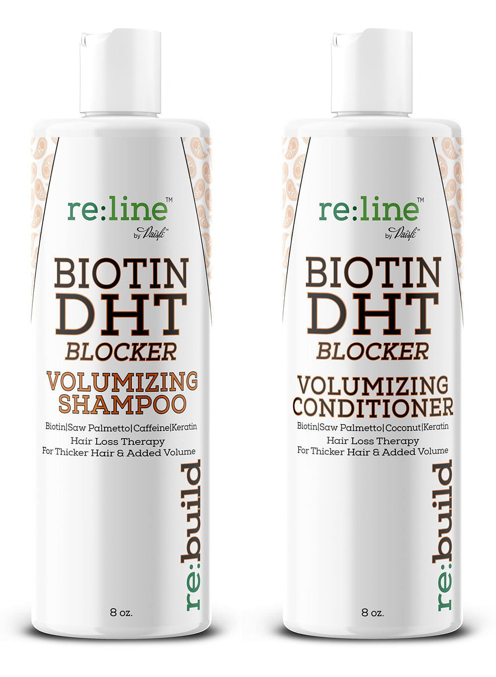 Paisle Botanics natural volume shampoo bottle for fuller, lighter hair.