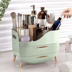 Pajiriona organizer features a nonslip base for stable use on slick countertops.