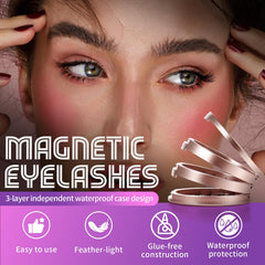 Palimainy magnetic eyelashes fluffy style closeup for voluminous, natural-look lashes.