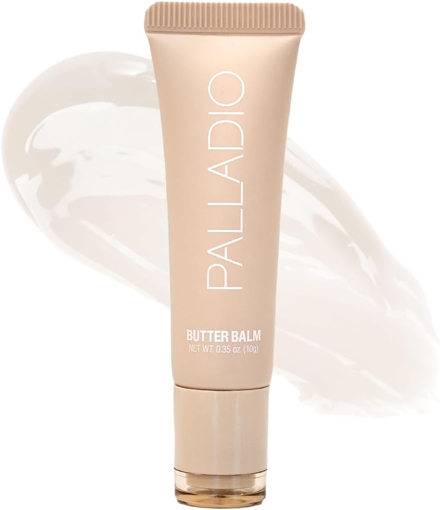 Palladio Butter Balm lip balm tube offers a sheer tint and instant moisture.