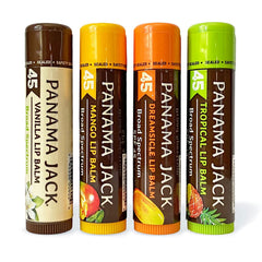 Panama Jack lip balm SPF45 application close-up with smooth glide and sun protection
