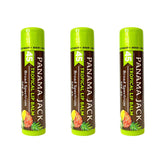 Panama Jack sunscreen lip balm three-pack view with SPF 45 protection.