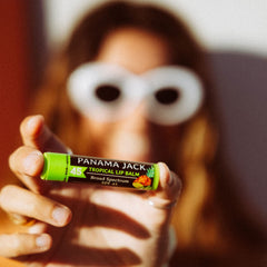 Panama Jack mango lip balm tube emphasizing smooth application.