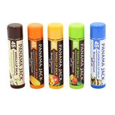 Panama Jack Sunscreen Lip Balm vanilla pack shows smooth glide and SPF 45 protection.