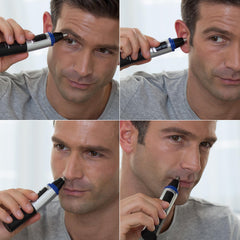 Panasonic ER-GN30-K face-trim detail for mustache and brows