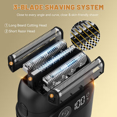 Panid shaver LED display clearly shows battery and charging status