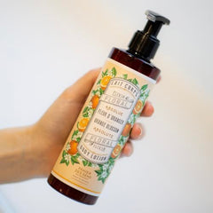 Panier des Sens orange blossom lotion texture close-up—lightweight absorption