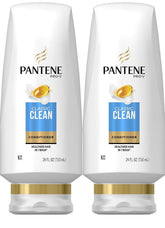 Pantene Classic Clean Conditioner twin-pack bottles provide daily hydration and silky shine.