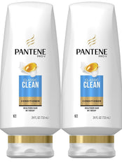 Pantene Classic Clean Conditioner twin-pack bottles provide daily hydration and silky shine.