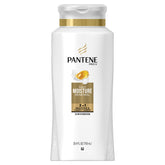 Pantene Pro-V Daily Moisture Renewal 2-in-1 bottle closeup highlights convenient cleansing and conditioning benefits.