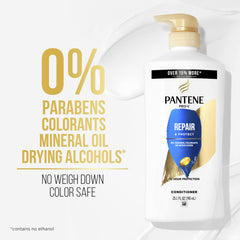 Pantene Pro-V Repair & Protect conditioner tube applying to mid-lengths and ends