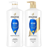 Pantene Pro-V Repair Shampoo bottle close-up for color-safe cleansing