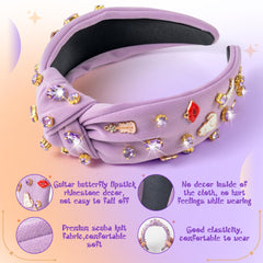PANTIDE headband closeup rhinestones highlights crystal sparkle for party glam.