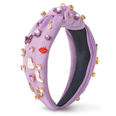 PANTIDE Music Jeweled Knotted Headband front view adds concert-ready sparkle and comfort.