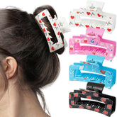 Pantide nurse hair claw clip with four designs secures daily hairstyles