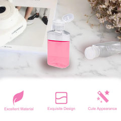Botellas claras para cosméticos o lociones, tamaño práctico de 60 ml.