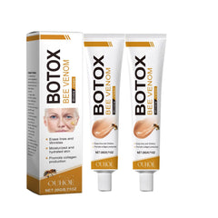 PAQIMAN bee venom skin cream jar shows rich hydrating formula for firming.