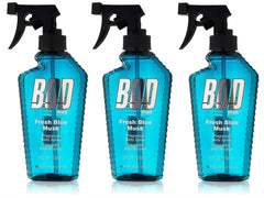 Parfums De Coeur BOD Man Fresh Blue Musk body spray bottle for daily fresh subtle masculinity.