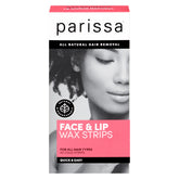 Parissa Natural Face & Lip Wax Strips ready-to-use kit for quick at-home waxing.