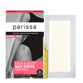 Parissa natural legs & body wax strips pack for quick at-home waxing.