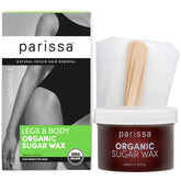 Parissa Organic Sugar Wax Kit for Legs and Body, gentle formula for sensitive skin