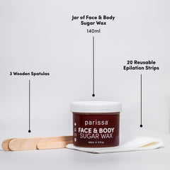 Parissa uso rostro y cuerpo, resultados suaves y duraderos.