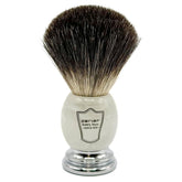 Parker 100% Black Badger Bristle Brush dense bristles for rich, luxurious lather.