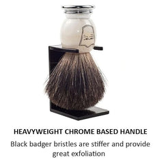 Parker resin brush stand included for efficient drying and storage.