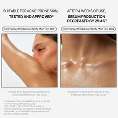 Parnell Cicamanu body mist on skin demonstrates quick absorption and non-greasy hydration