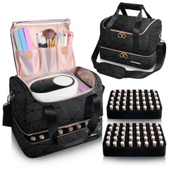 Partreko nail polish organizer holds 80 bottles for clutter-free storage.
