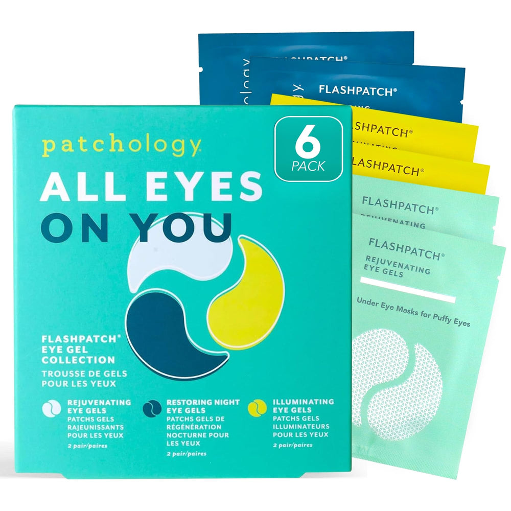 Patchology All Eyes On You eye mask packaging for on-the-go eye care.