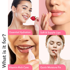 Patchology Rosé Lip Sleeping Mask creamy texture swatch for lip hydration.