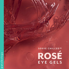 Patchology Serve Chilled Rosé Eye Gels jar opened, showcasing hydration