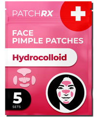 PatchRx full-face pimple patches close-up showing absorption and protection for blemishes.