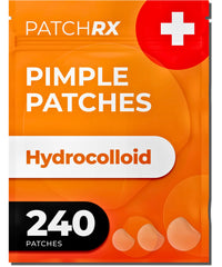 PatchRx Pimple Patches on face closeup offering discreet protection and absorption