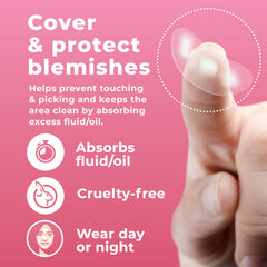 PatchRx ultra-thin dots on skin offer discreet, breathable coverage for pimples.