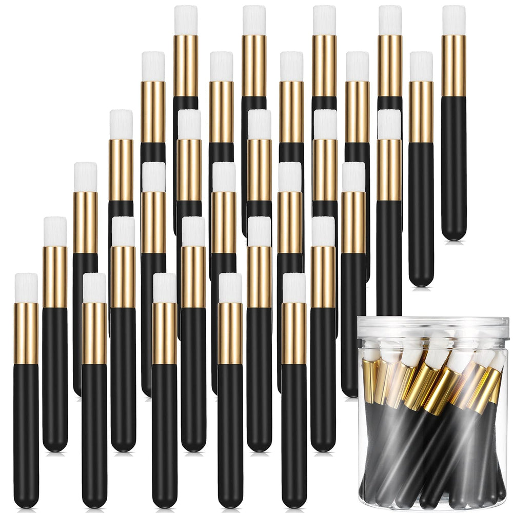 Patelai 30-piece lash brushes pack with flat-head design for precise cleansing.