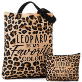 Paterr leopard tote bag on canvas showing durable, lightweight everyday performance.