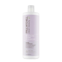 Paul Mitchell Clean Beauty Repair Conditioner bottle closeup showing rich conditioning