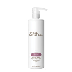 Paul Mitchell Extra-Body Sculpting Gel bottle front view delivering voluminous, brushable results.