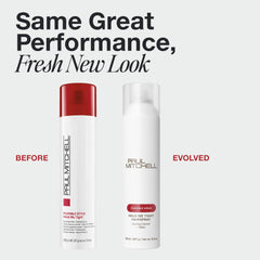 Paul Mitchell Hold Me Tight spray-action delivers quick-dry hold without stiffness.